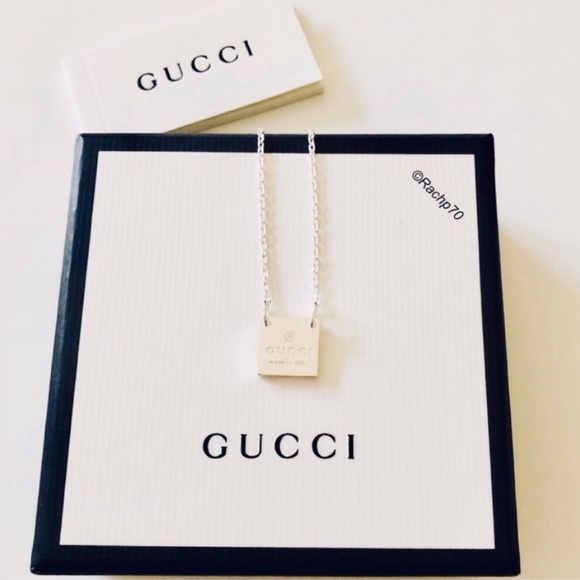 Gucci Jewelry - New Authentic GUCCI Square Logo Pendant Necklace